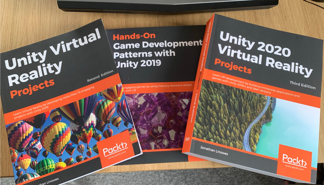 Anbefalede bøger om VR udvikling i Unity første del af 2021