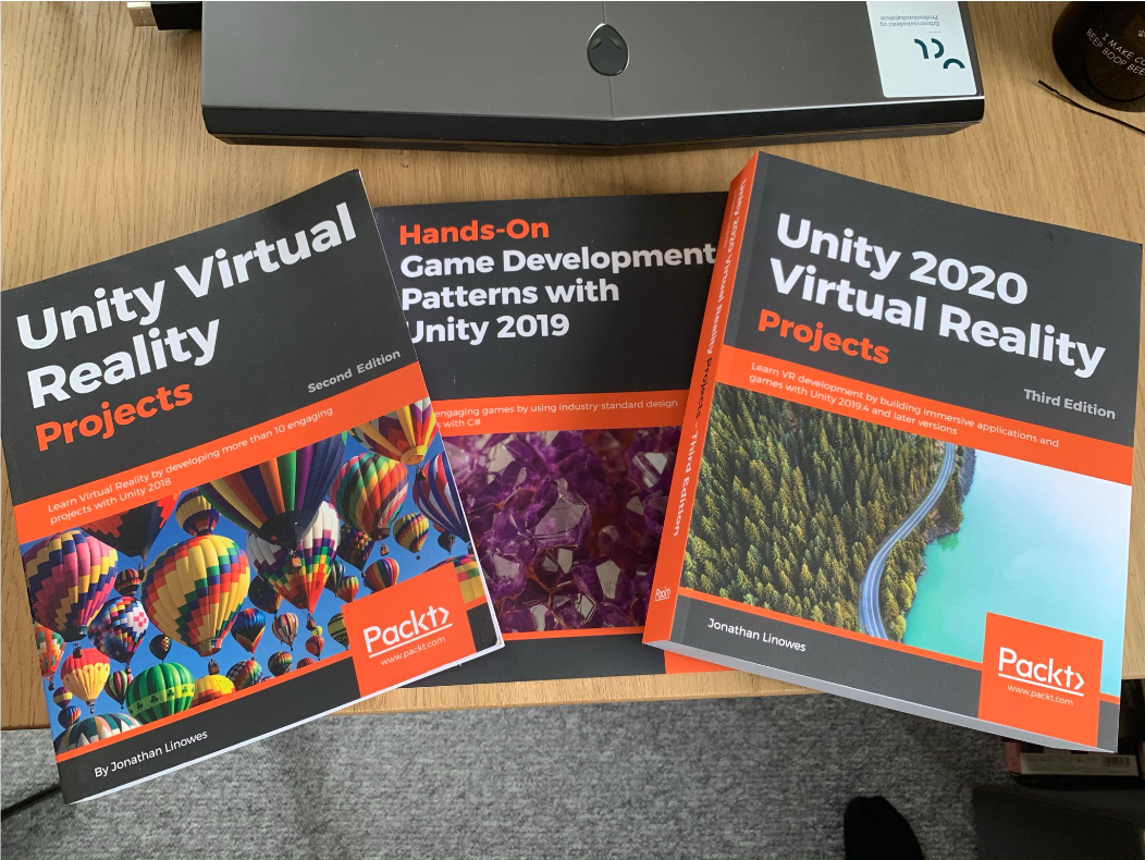 Anbefalede bøger om VR udvikling i Unity første del af 2021